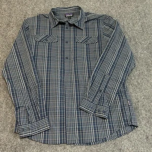 Patagonia kariertes blaues Hemd Herren Medium Knopfleiste Langarm Freizeit Baumwolle - Bild 1 von 7