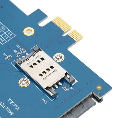 Wireless Dual Band Adapter With SIM Card Holder Mini PCI-E To PCI-E 1X Network - Bild 1 von 4