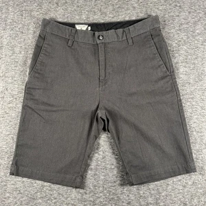 Volcom Shorts Mens 30 Charcoal Gray Chino Casual Zip Fly Stretch Pockets Logo - Picture 1 of 10