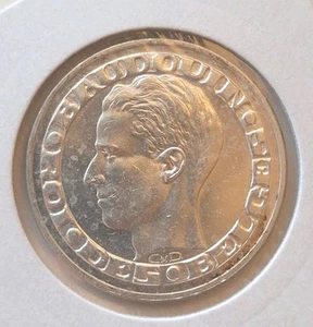 1958 Belgium Silver Coin, 50 Francs, .835 Fine, 29 mm - Picture 1 of 3