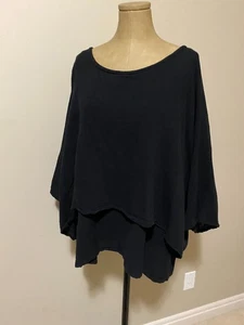 Oh My Gauze Saphirblau Zwillinge Top Oversize Lagenlook Boho Gaze Baumwolle Gr. 3 - Bild 1 von 20