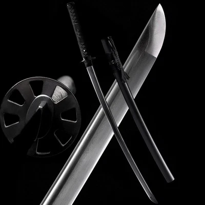 Handmade Japanese Samurai Katana Sword Damascus Folded Steel Full Tang Sharp - Image 1 of 4