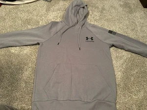 Under Armour Grey Freedom Military Hoodie Size Medium Men’s - Bild 1 von 3