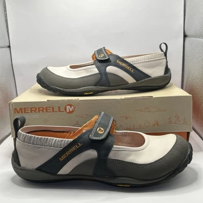 НОВАЯ женская перчатка Merrell из чистой кожи цвета слоновой кости Mary Jane 7,5 босиком J68408 РЕДКАЯ - Изображение 1 из 4