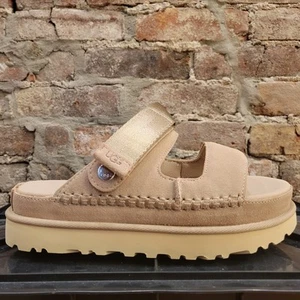 NWB Women UGG Goldenstar Glide Sandal w/ Adjust Heel Strap Sand 1167399 (Size 6) - Picture 1 of 11