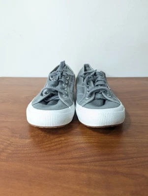 Zapatillas deportivas Superga de lona de algodón con cordones grises de caña baja talla 8 para mujer 39 Foto 1 de 4