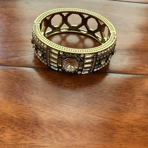 Heidi Daus üppige Schichten Kristall akzentuiert Art Deco Armreif Armband - Bild 1 von 7