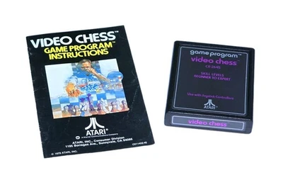 VIDEO CHESS (Atari 2600, 1978) Cart & Manual, Tested - Image 1 of 4