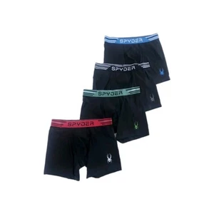 Spyder 4 Pares Calzoncillos Boxer Negro Rendimiento Talla Mediana 32 34 Pantalones Nuevos en Caja - Imagen 1 de 11