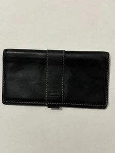 Schwarze Coach Scheckbuchhülle mit Doppelfaltung Y2K - Bild 1 von 12