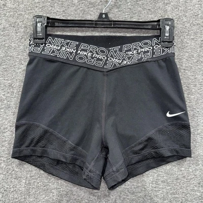 Nike Pro Dri-FIT Shorts Womens Medium Black CJ4191-010 Compression Gym Training - Image 1 of 4