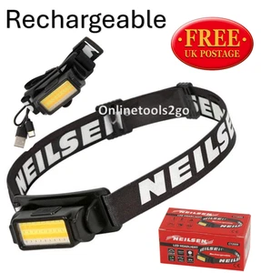 LED Headlamp Headlight Torch Flashlight Work Bar Head Band Lamp Rechargeable - Picture 1 of 3