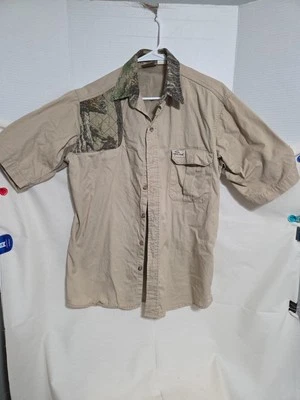 Vintage Team Realtree Short Sleeve Shooting Shirt Camo Vented Men's Med 667 USA - Image 1 of 4