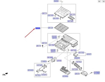 Hyundai Ioniq AE Luftfilterkasten 28110G2700 NEU ORIGINAL - Image 1 of 2