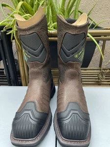 STIVALI ARIAT CATALYST VX H20 PUNTA COMPOSITA PUNTA QUADRATA LARGA NUOVI CON SCATOLA UOMO 10 EE MARRONI - Foto 1 di 10