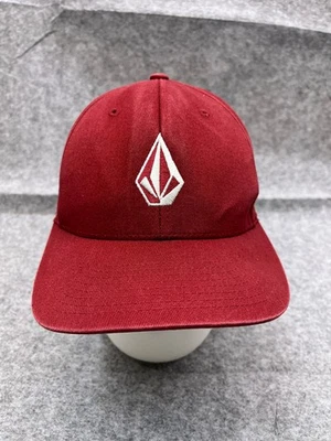 Volcom Hat Cap Fitted Adult Small Medium Red Embroidered Cotton Blend Skate - Image 1 of 4