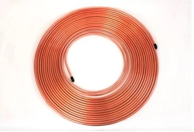JIPPY COPPER PIPE Copper Pipe 3/8" OD Soft Coil Tubing 50ft Roll HVAC AC Refrigeration ASTM B280
