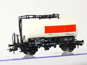 Roco 4336 B AC H0 2-achsiger Kesselwagen Esso der DB, weiß/rot, wie neu in OVP - Bild 1 von 7