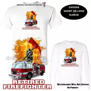 T-Shirt Feuerwehr im Ruhestand LKW Ausrüstung Szene Grafik - Bild 1 von 5