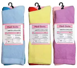 Damen-Crew-Diabetikersocken unverbindlich Top 6er-Pack "reine Baumwolle & Farben" - Bild 1 von 11