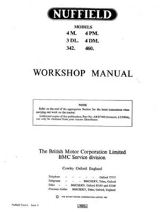 Nuffield 4M 4PM 3DL 4DM 342 460 Workshop Manual - Picture 1 of 4