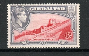 Gibraltar 1938 6d Moorish Castle perf 13 1/2 MLH - Picture 1 of 1