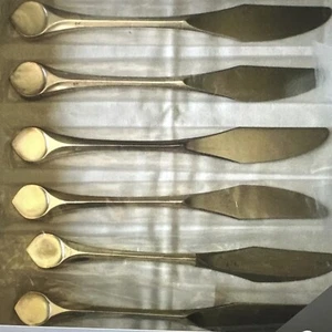 6 Sealed Lotus Rosenthal Bestecke Studio Line Germany Dessert Knives 7 7/8" NIB - Picture 1 of 14