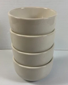 4 PC SET CAC CHINA FRANKLIN WHITE RESTAURANT WARE 4 1/4" SIDE DISH DESSERT BOWLS - Picture 1 of 7