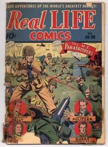REAL LIFE COMICS #20 ( COMMANDO KELLY, JOSEPH PULITZER & MORE!, SCHOMBURG 1944 ) - Picture 1 of 2