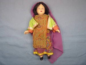 porcelain headed doll dressed in a sari - Picture 1 of 2