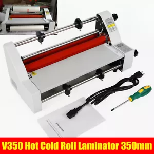 350mm Electronic Hot Cold Single & Dual Sided Roll Laminator Laminating Machine - Picture 1 of 12