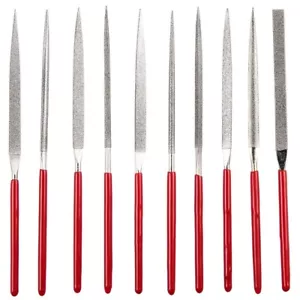 10pc Diamond Needle File Set w/ Anti-slip PVC Handles, Ideal for Precision Work - Picture 1 of 3