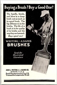 PRINT AD 1926 John L Whiting JJ Adams Paint Stain Brushes Boston SMALL 3 x 4 - Picture 1 of 3