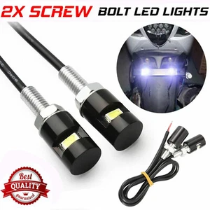 2x Number Plate Light Screw Bolt Bulbs Universal For Car Motorcycle 12V LED SMD - Picture 1 of 9