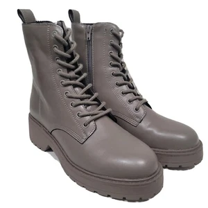 Olivia Miller Women's Crystal Combat Boots - Light Gray Size 8 & 8.5 - Picture 1 of 7