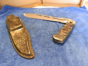 60"S VERY RARE ORIGINAL KING COBRA KNIFE LOCKBACK FOLDING LARGE KNIFE W/SHEATH - Picture 1 of 8
