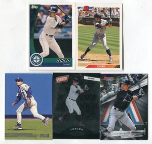 Ichiro 5 Baseball Card Lot SEATTLE MARINERS NEW YORK YANKEES MARLINS (LOT 42) - Picture 1 of 1