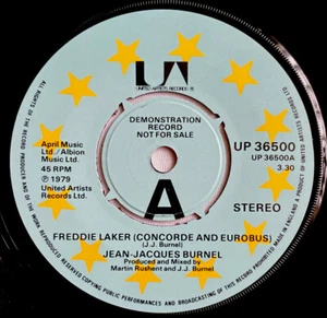 J.J. BURNEL (THE STRANGLERS) -Freddie Laker- Rare UK  7” Promo (Vinyl Record) - Picture 1 of 4