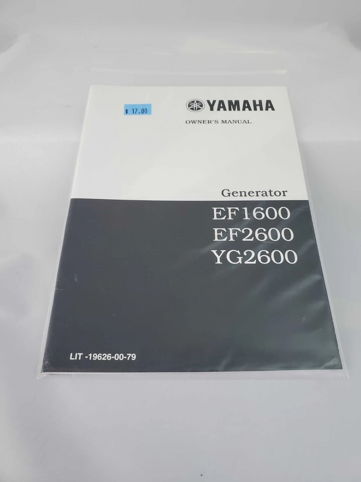 EF1600 EF2600 YG2600 Owner’s Manual - Image 1 of 1