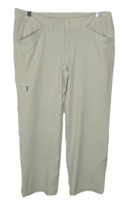 Pantalones de senderismo Eddie Bauer para mujer talla 8 beige finos lengüeta enrollable a capris con bolsillos Foto 1 de 4