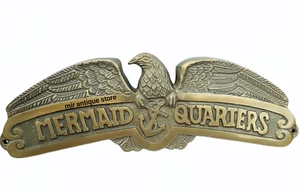 Maritim Adler Türschild Meerjungfrau Viertel Wandkunst Teller Geschäft Wohndeko - Bild 1 von 5