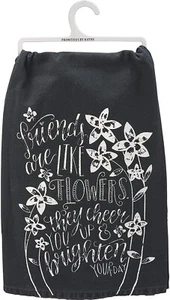 Toalla de plato Primitives by Kathy Friends Are Like Flowers 112934 nueva - Imagen 1 de 1