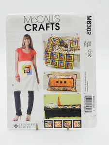 Pattern Crafts Apron Runner Pillows Lap Quilt One Size McCalls M6302 - Picture 1 of 2