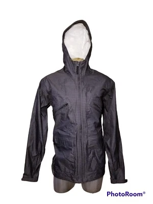 CHAQUETA CORTAVIENTOS BURTON SKEET HOMBRE CON CAPUCHA GRIS OSCURO RAYAS DRYRIDE TALLA L Foto 1 de 4