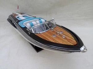 Envío Gratis Nuevo Riva Aquarama 21" Blanco-Azul Asiento Calidad Madera Modelo Barco L50 - Imagen 1 de 10