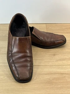 Ecco Helsinki Slipper Halbschuhe Braun Leder Herren Größe US 10,5 EUR Größe 44 - Bild 1 von 17