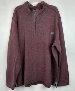 Tommy Bahama Sweatshirt Mens XXL Quarter Zip Pullover 2XL Shirt Burgundy - Picture 1 of 11