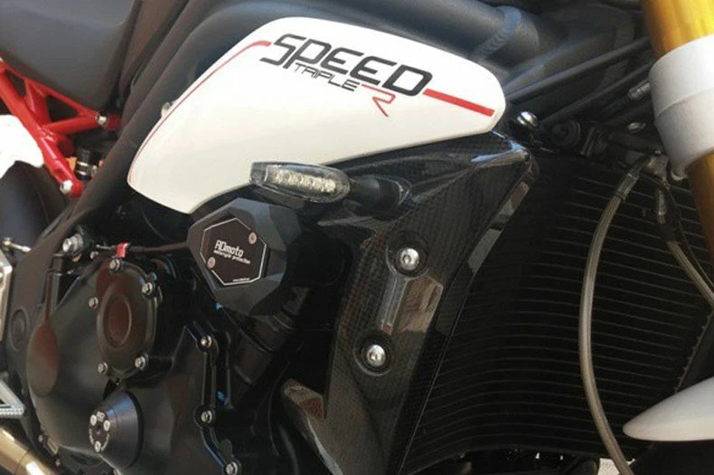 Triumph Speed Triple 1050 2011-2015 RD Moto Kit Tamponi paratelaio -SL01 Nero Foto 1 de 1