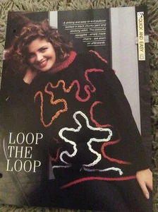 VINTAGE CREATIVE NEEDLES PATTERN - LOOP THE LOOP KNITTING PATTERN IN CHUNKY YARN - Picture 1 of 3