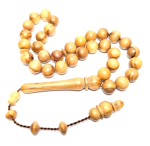 Türkisches Olivenholz Gebet Perlen Tasbih Zeytin Agac Tesbih Sorge Misbaha 974 - Bild 1 von 17